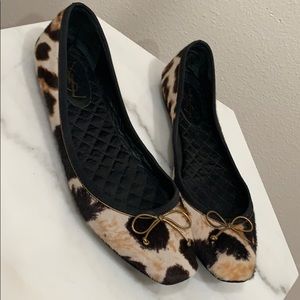 YSL pony hair leopard flats sz 37